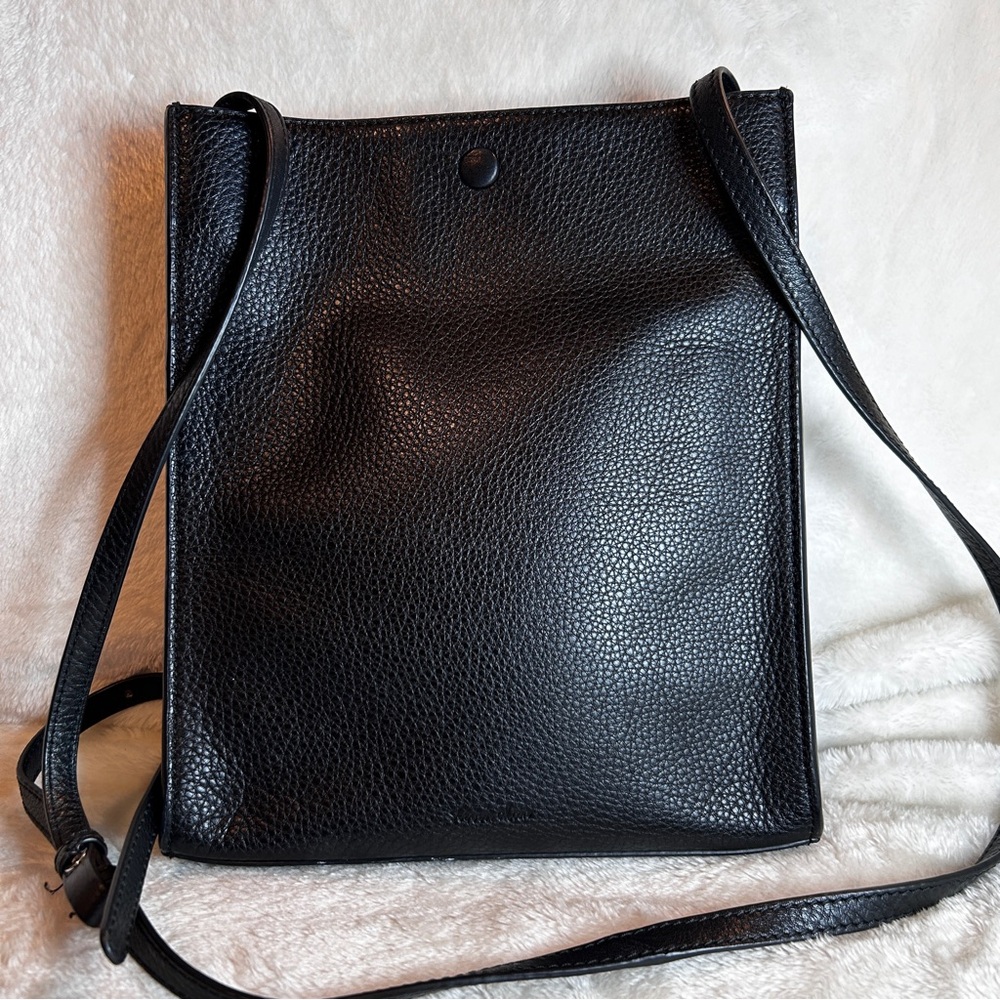 Steven Alan Black Pebbled Leather Crossbody Bag